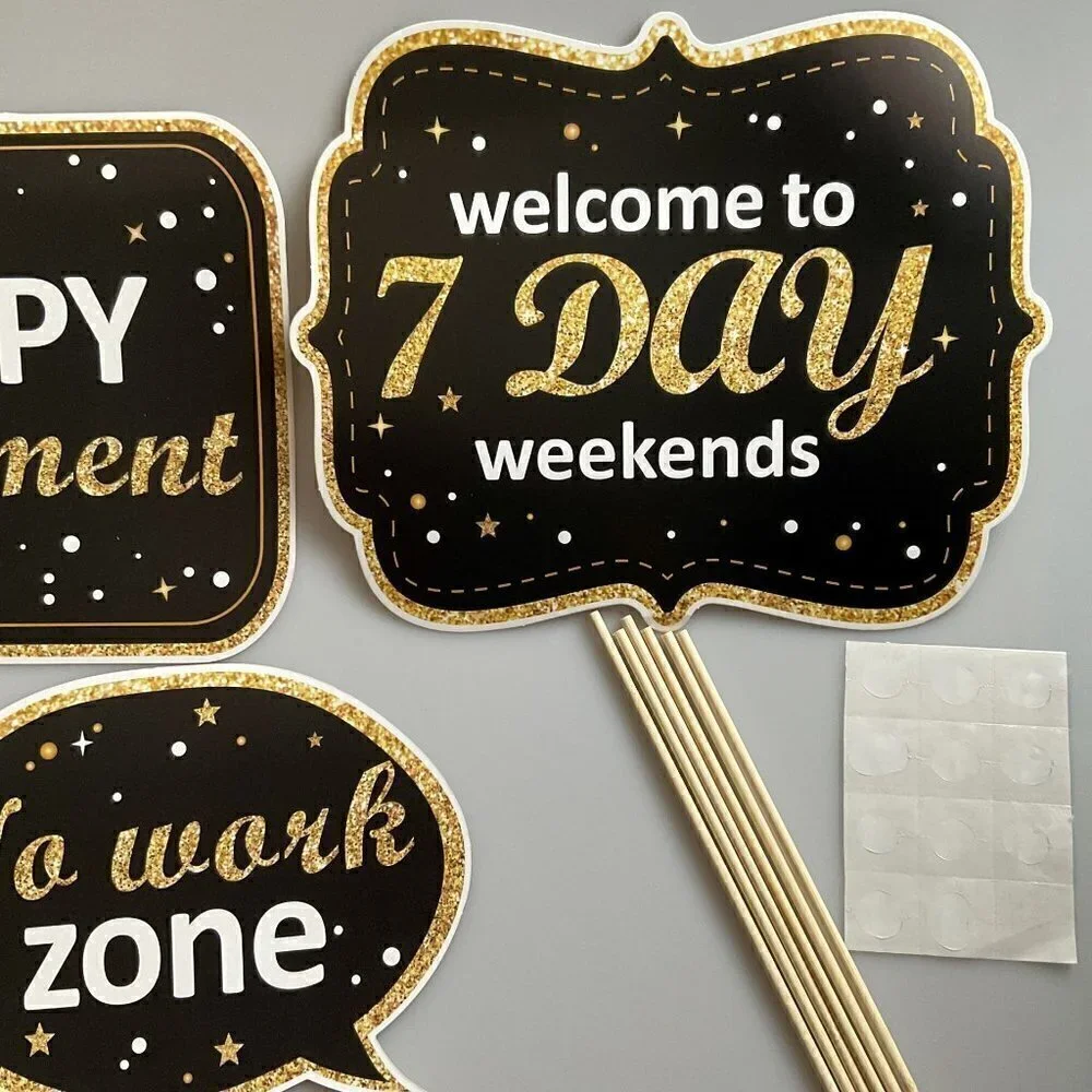 NEW RETIREMENT PARTY DECORATIONS 6 PIECE